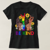 T-shirt Be Kind Sign Language Hand Talking LGBTQ+ Gay Les (Design devant)