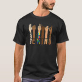 T-shirt Be Kind Sign Language Hand Talking Melanin Black P (Devant)