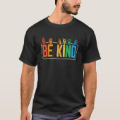 T-shirt Be Kind Sign Language Hand Talking Teacher Interp (Devant)