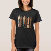 T-shirt Be Kind Sign Language Hand Talking Teacher Interp (Devant)