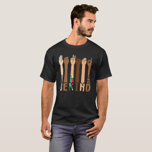 T-shirt Be Kind Sign Language Hand Talking Teacher Interp (Devant entier)