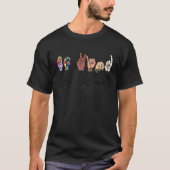 T-shirt Be Kind Sign Language Hand Talking Teacher Interp (Devant)