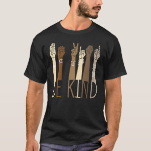 T-shirt Be Kind Sign Language Hand Talking Teacher Interp