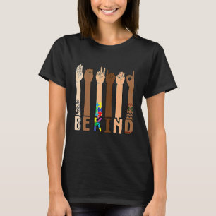 T-shirt Be Kind Sign Language Hand Talking Teacher Interp