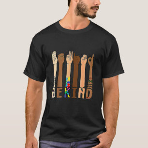 T-shirt Be Kind Sign Language Hand Talking Teacher Interp