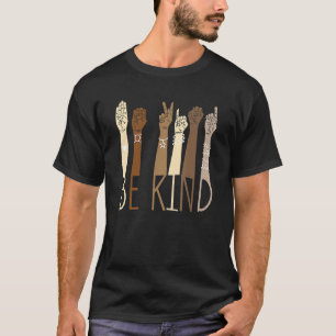 T-shirt Be Kind Sign Language Hand Talking Teacher Interp