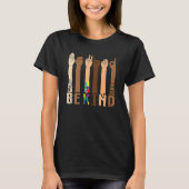 T-shirt Be Kind Sign Language Hand Talking Teacher Interp (Devant)