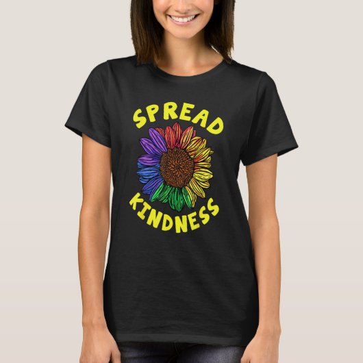 T-shirt Be Kind Spread Kindness Flower Colorfull (Devant)