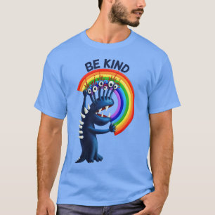 T-shirt Be Kind - Sympa Caractère Rainbow Message positif