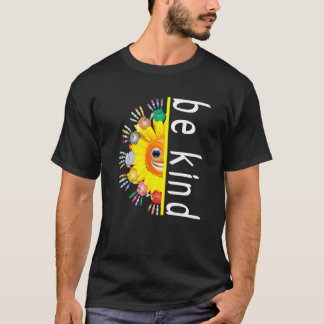 T-shirt Be Kind To One Another Positive Message With Hands