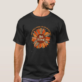 T-shirt Be Kind Unity Day Orange Anti Bullying Sunflower f