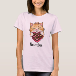T-shirt Be Mine Chat : Saint Valentin Kawaii Chat avec bon