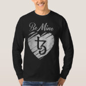 T-shirt Be Mine Tezos Xtz Coin Valentine Crypto Token Mur (Devant)