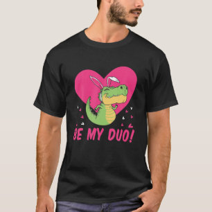 T-shirt Be My Duo Cute Flying Dinosaur Valentine's Day Din
