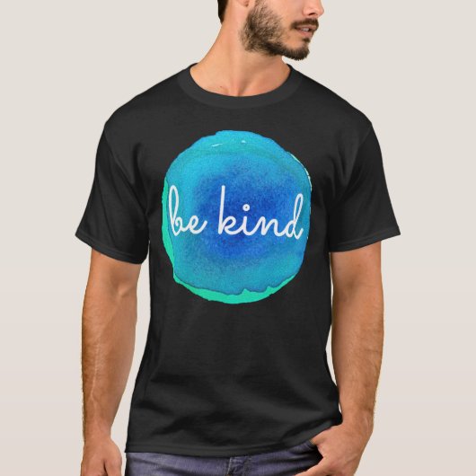 T-shirt BE NICE Bleue Aquarelle (Devant)