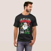 T-shirt Be Nice To The Teacher Santa Is Watching Christmas (Devant entier)