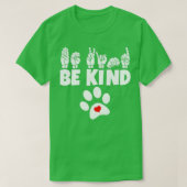 T-shirt BE texte et ASL noir et blanc design 2 1 (Design devant)