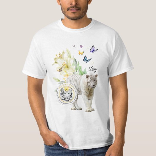 T-Shirt Be the Change White Tiger (Devant)