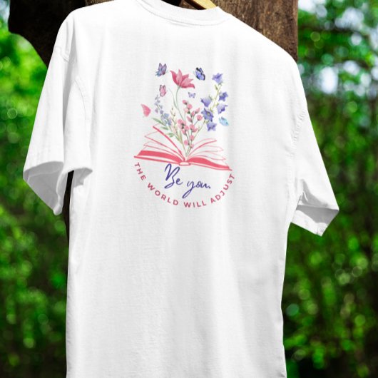 T-shirt Be you Boho Wildflower and Book