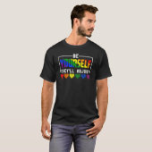 T-shirt Be Yourself They Will Adjust Rainbow Hearts LGBT G (Devant entier)