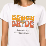 T-shirt Beach Bachelorette Party Retro Super Beach Bride<br><div class="desc">Faites un peu de plaisir à votre prochaine soirée de bachelorette avec ce magnifique jeu de maillots de plage personnalisés. Que vous fêtiez un voyage à la plage, des vacances pour les filles ou des vacances pour les meilleurs amis, ces t-shirts personnalisés pour les fêtes de bachelorette de plage sont...</div>