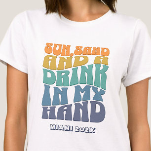 T-shirt Beach Bachelorte Party Super Retro Bridesmaid