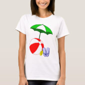 T-shirt Beach Ball Pool Parapluie Tee (Devant)
