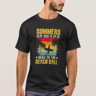 T-shirt Beach Ball Summer Vacances Palm And Sun
