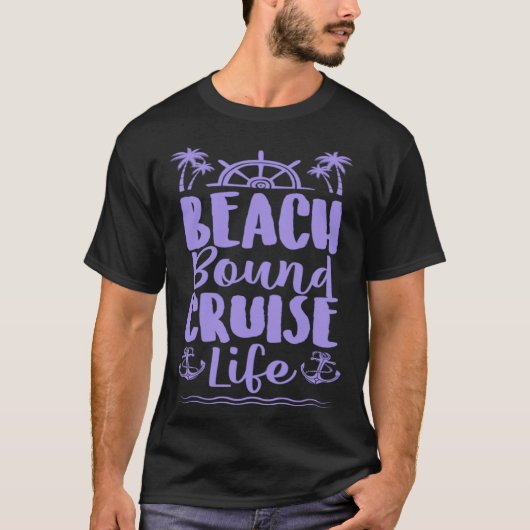 T-shirt Beach Bound Cruise Trip Tropical Cruise Ship Vacat (Devant)