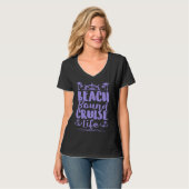 T-shirt Beach Bound Cruise Trip Tropical Cruise Ship Vacat (Devant entier)