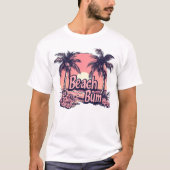 T-shirt Beach Bum Coucher de soleil tropical (Devant)