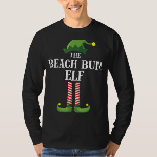 T-shirt Beach Bum Elf Correspondant Famille Groupe Noël Fu