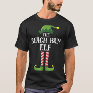 T-shirt Beach Bum Elf Correspondant Famille Groupe Noël Fu