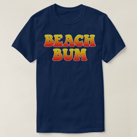 T-shirt Beach Bum Vintage désorganisé (Design devant)