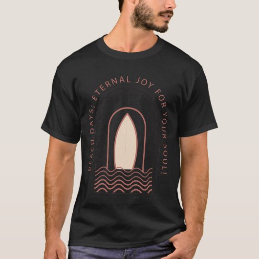 T-shirt Beach Days Eternal Joy | Coastal Soul Beach Vibes (Devant)