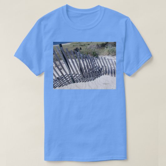 T-shirt Beach Fence Watch Hill RI Napatree Point 2015 (Design devant)
