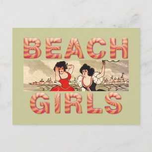 T-SHIRT Beach Girls Rule voor de wereld Briefkaart
