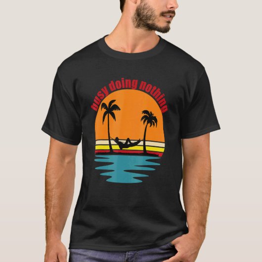 T-shirt Beach Life Hammock Palm Trees Sun Surf Sand Boisso (Devant)