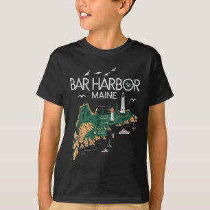 T-shirt Beach Lighthouse Bar Harbour Maine