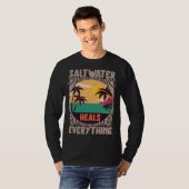 T-shirt Beach Lover Saltwater Heals Everything Family Vaca (Devant entier)