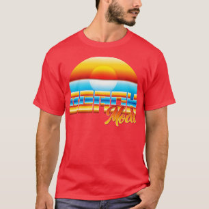 T-shirt Beach Mode Retro 80s Neon Sunset