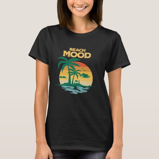 T-shirt Beach Mood  Aloha Hawaii Hawaiian Island Palm Tree (Devant)