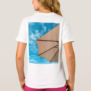 T-shirt Beach party blues soleil océan parapluie pop coule