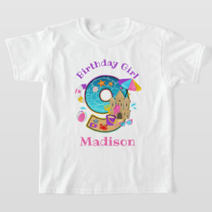 T-shirt beach party Nineth Birthday chemise natation