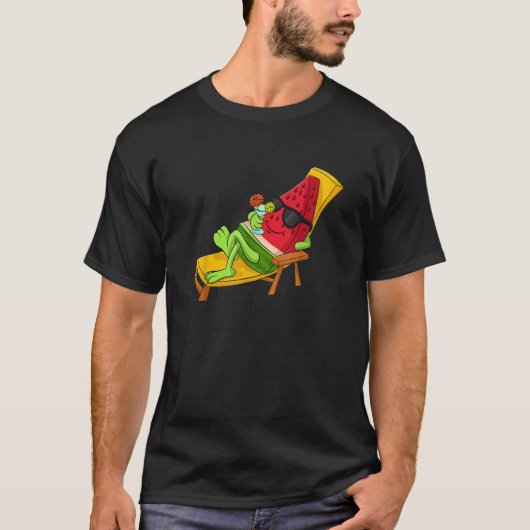 T-shirt Beach Resting Watermelon   Women Water Fruit Love (Devant)