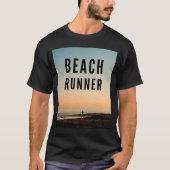 T-shirt Beach Runner sur la plage (Devant)