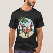 T-shirt Beach Summer Santa Claus (Devant)