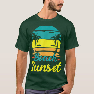 T-shirt Beach Sunset Sun Sunrise Island Vacation Tanning S