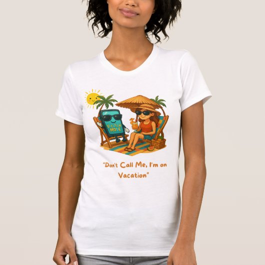 T-shirt Beach T Shirt Vacation Mode (Devant)