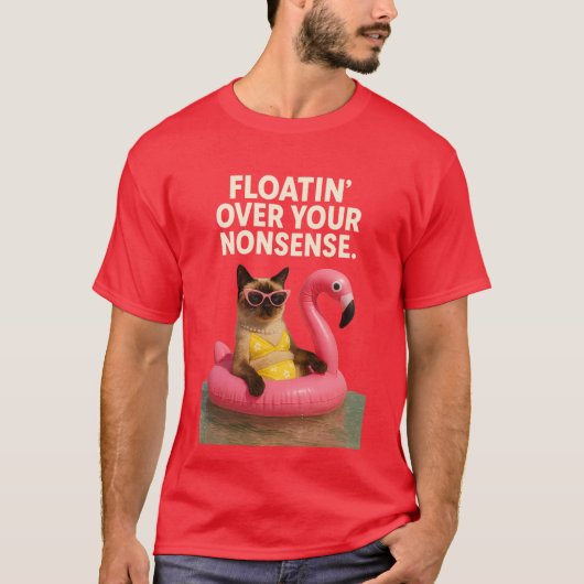 T-shirt Beach themed for Siamese Cat Lovers (Devant)